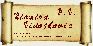 Miomira Vidojković vizit kartica